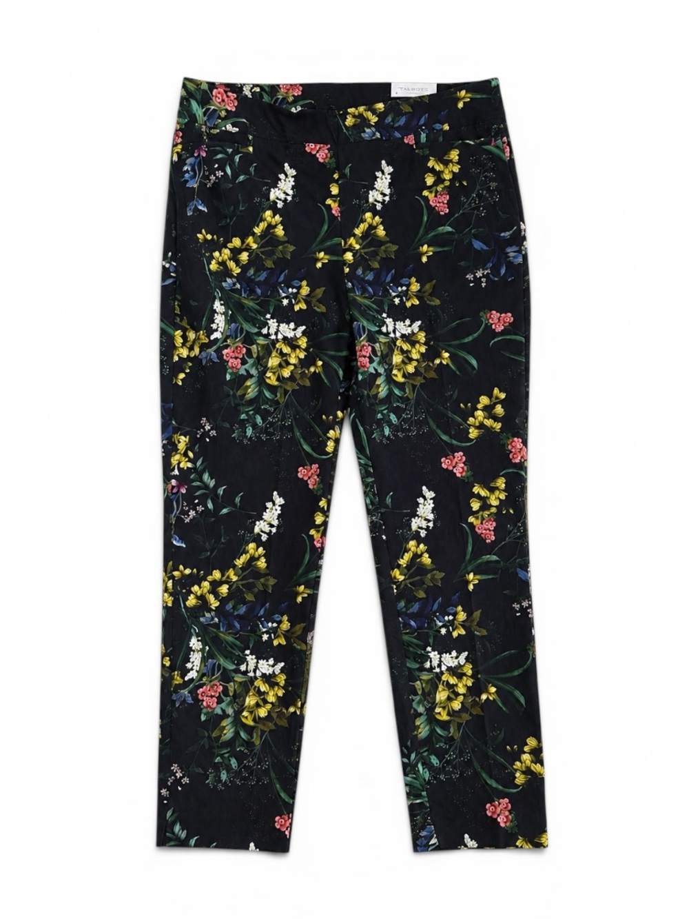 Chico’s So Slimming Brigitte Slim Ankle Pants Black Floral Size 2T (US 12T)